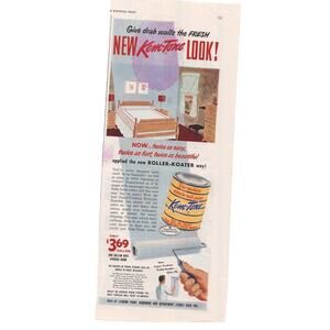 Sherwin Williams Kem-Tone Paint Advertisement Vintage 1940s Home Improvement